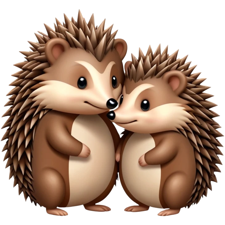 Two hedgehog in love emoji