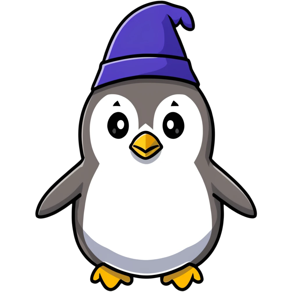 Penguin Wizard emoji