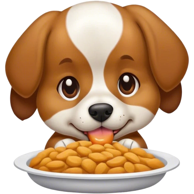 Dog eating food emoji