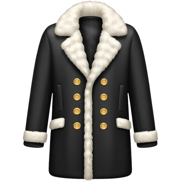 A luxurious fur white coat emoji