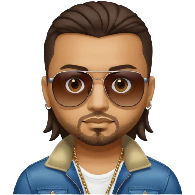 Sean Paul with dark brown hair, light tan skin emoji