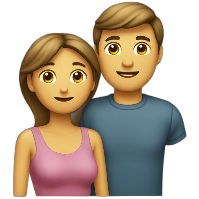 Homme et femme qui s’embrassent emoji