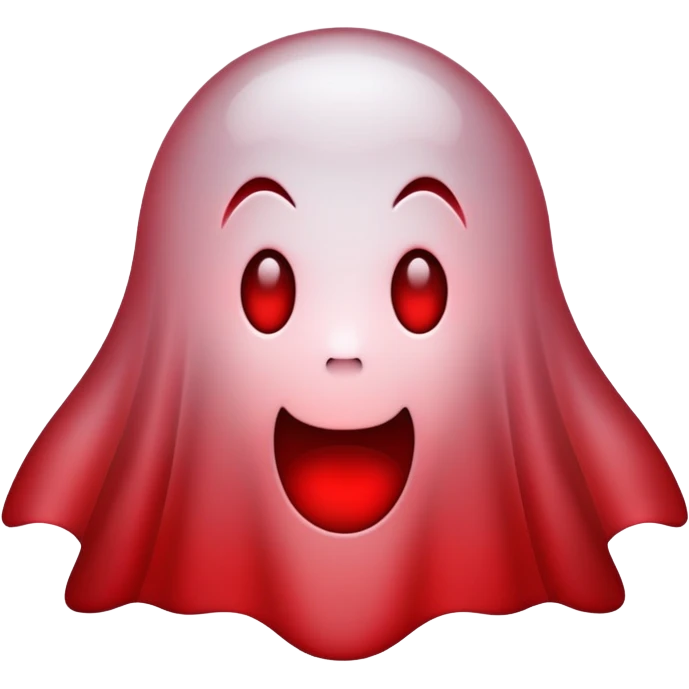 ghost emoji but its dark red emoji