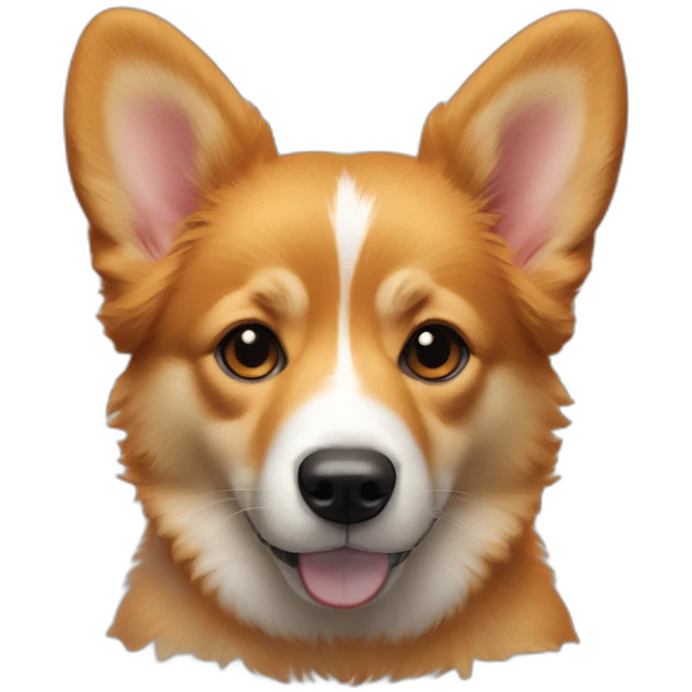 Full Orange furr and corgi East european village dog mix puppy with small leggs emoji
