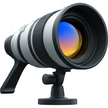 a side view of a telephoto lens emoji