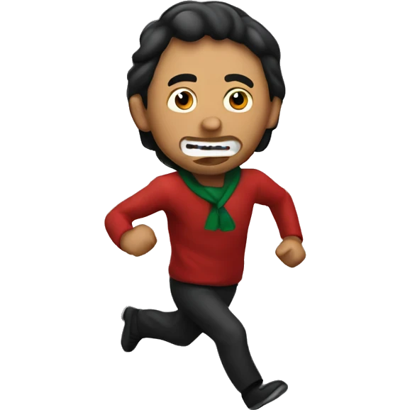 person from mexico running from a thief emoji