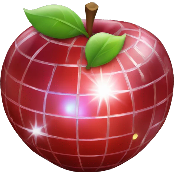 Disco ball red apple emoji