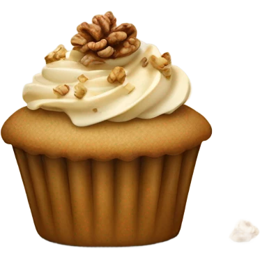 Maple walnut cupcake  emoji