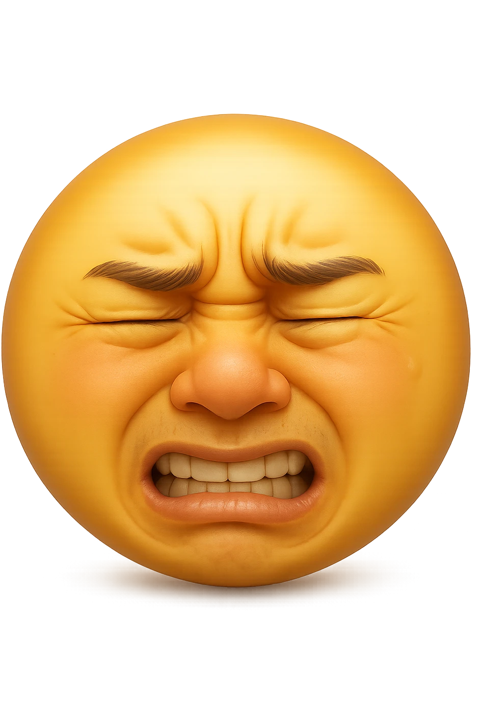 emoji stile iphone che riguarda l'argomento "stipsi/andrò al bagno oggi?", iperrealistico 4k emoji