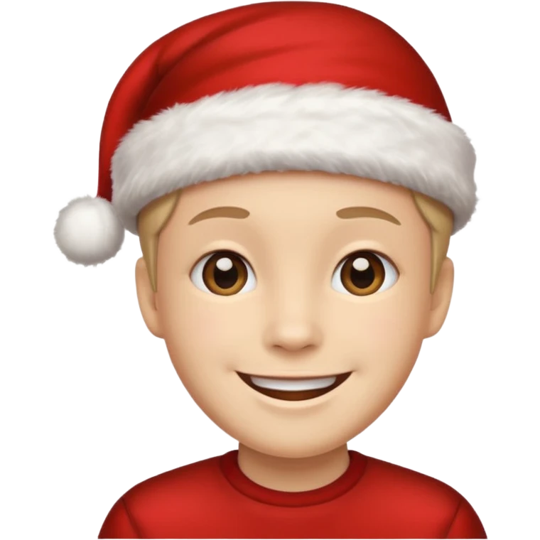 Una cara con gorro de navidad emoji