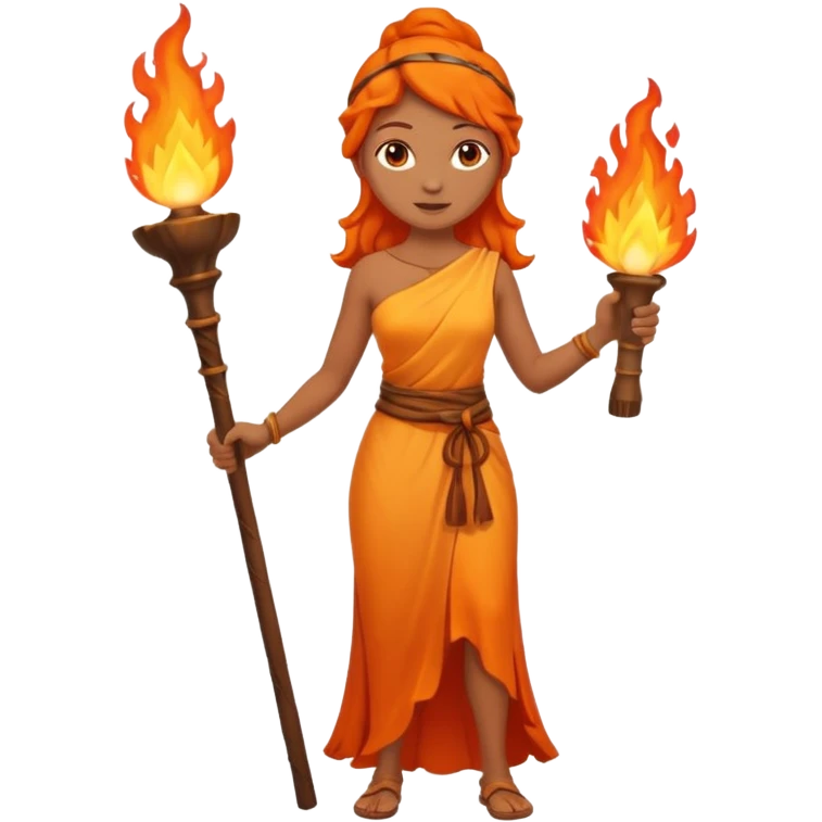 Ancient Torch Bearer woman emoji