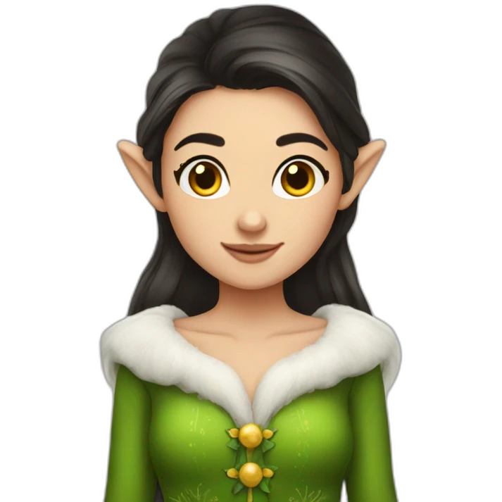 elf girl darkhair emoji