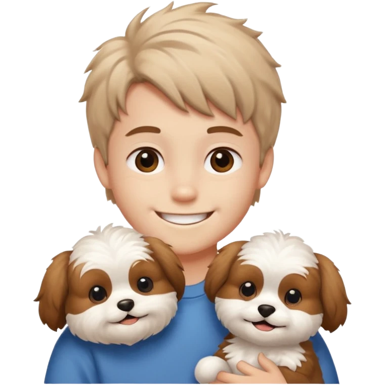 Kid with his shitzu emoji