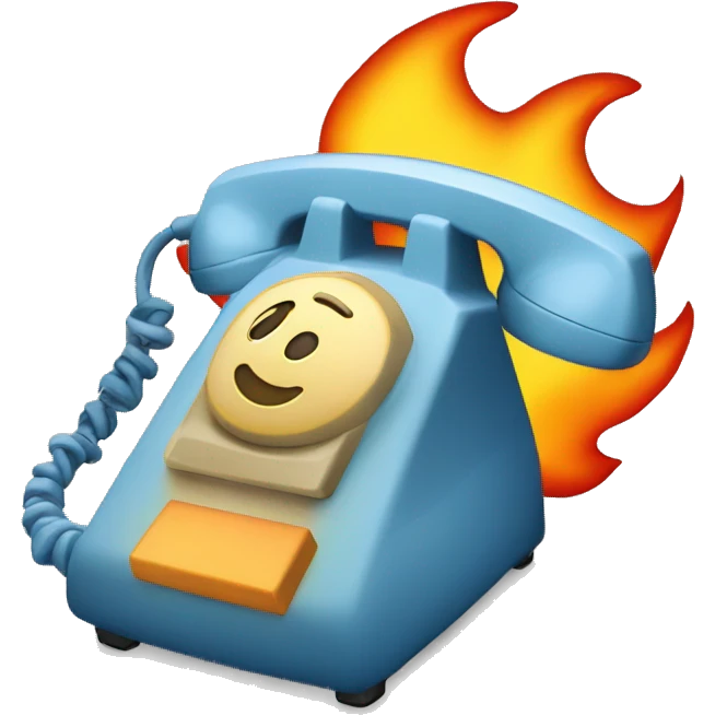 Telefono in fiamme emoji