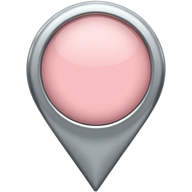 soft-edged blush pink location pin, no face emoji