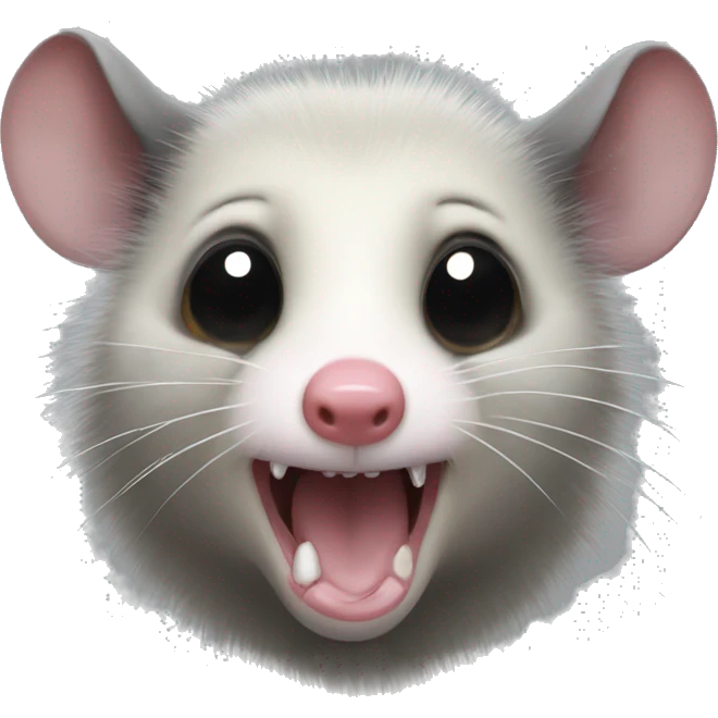 opossum Face Holding Back Tears Emoji emoji