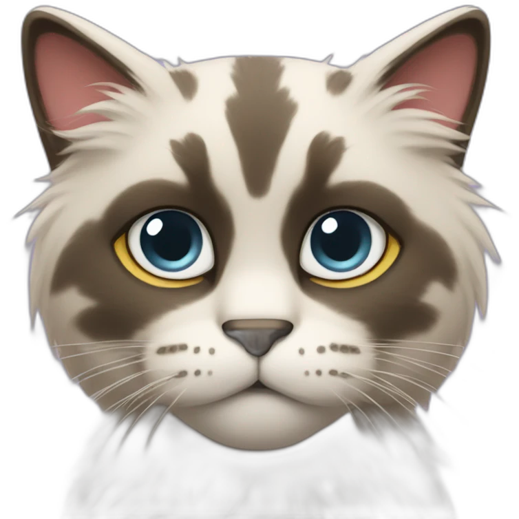 fuzzy feline stares sharply emoji