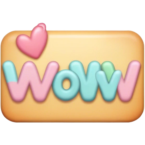 pastel sign say "wow" emoji