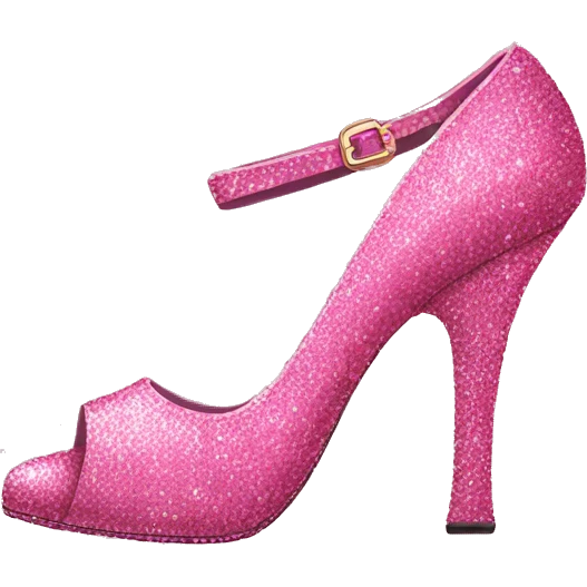 Pink glitter heel emoji