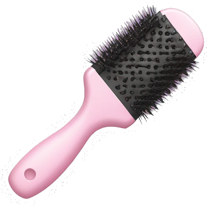 Light pink hairbrush emoji