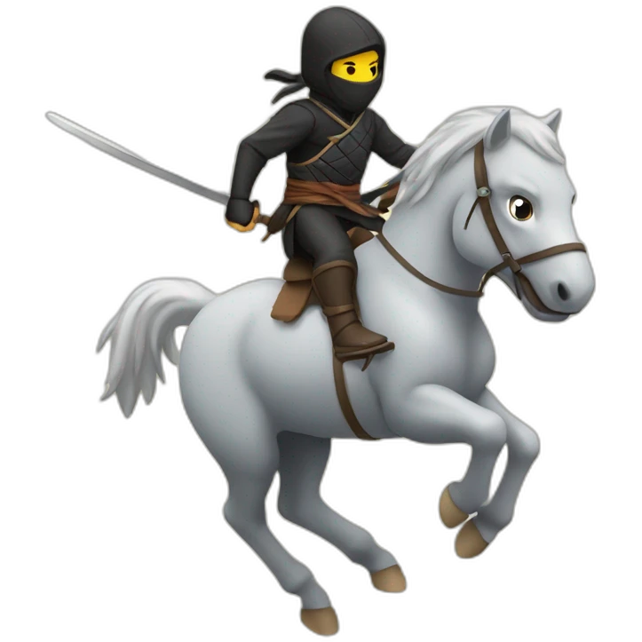 Ninja riding on horse emoji