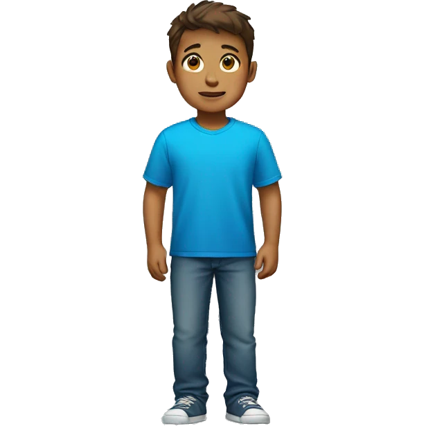 standing boy with blue shirt emoji