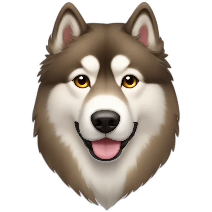 Light Brown malamute emoji