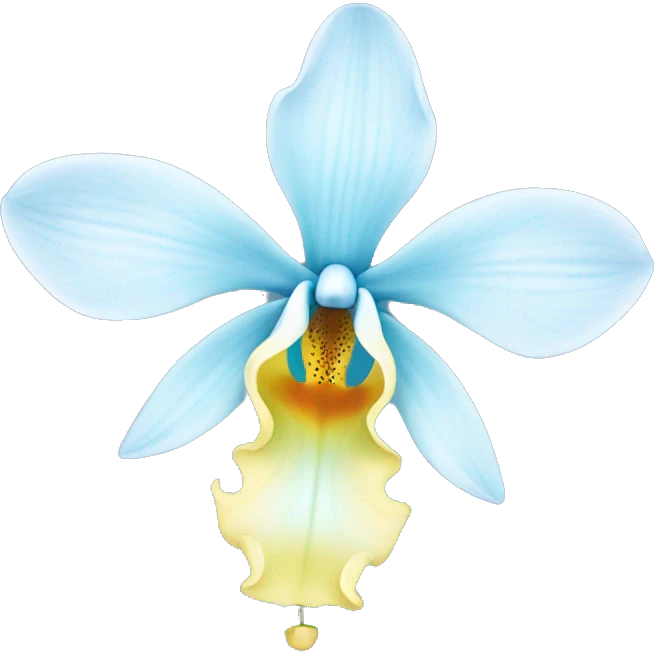 light blue  Orchid emoji