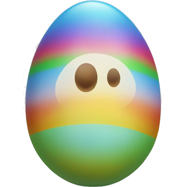 Rainbow egg emoji