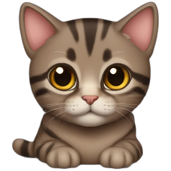 chonky dark tabby cat kitten emoji