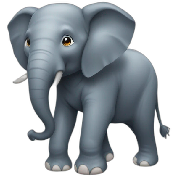 éléphant sur renard emoji