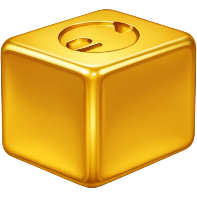 Pure gold block like in Minecraft emoji