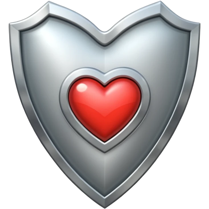 heart symbol with a protective shield emoji