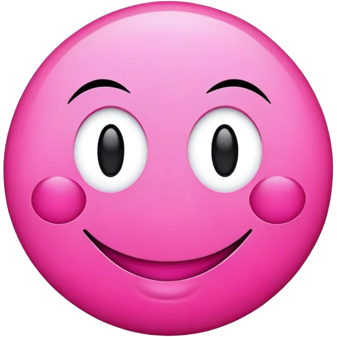 Pink smiley sace emoji