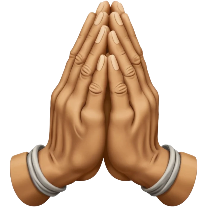 Black praying hand emoji