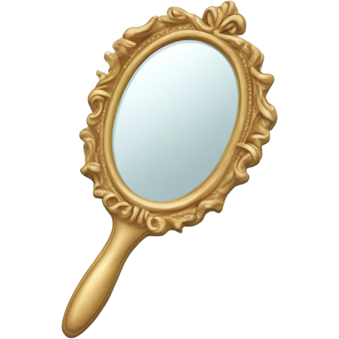 Realistic cute little mirror emoji