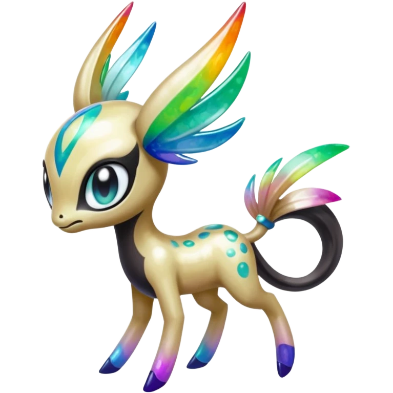 Colorful Shiny Edgy Cool Badass Painted Splashed Exotic Meloetta-Palkia-Venom-Fakémon-creature-hybrid emoji