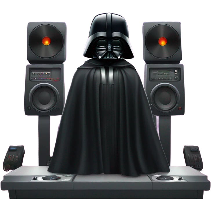 Darth Vader as a DJ emoji