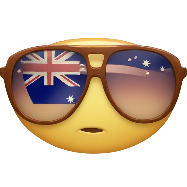 Australian flag sunglasses emoji  emoji