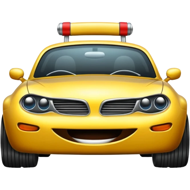 Coche con gagas emoji