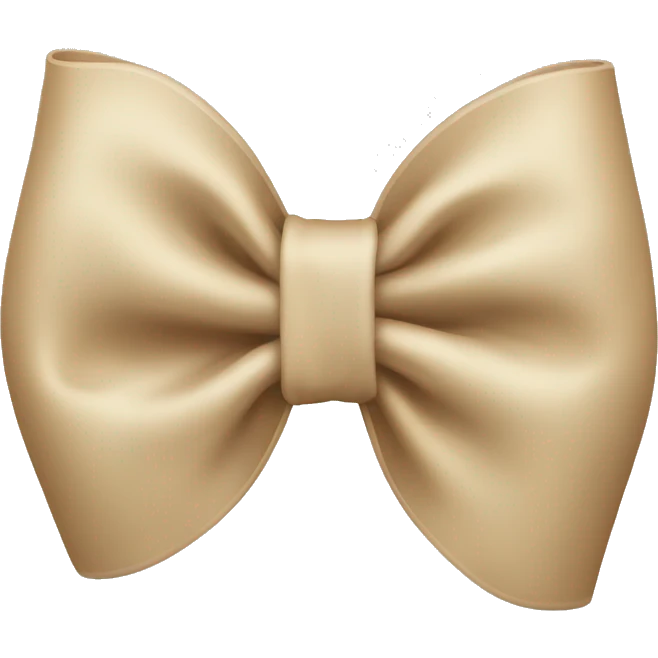 Beige bow emoji