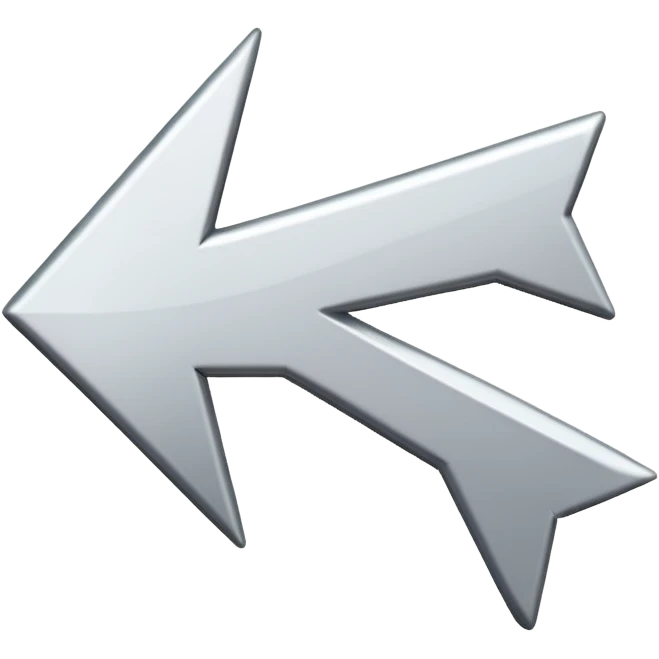 Direction arrow pointing left emoji