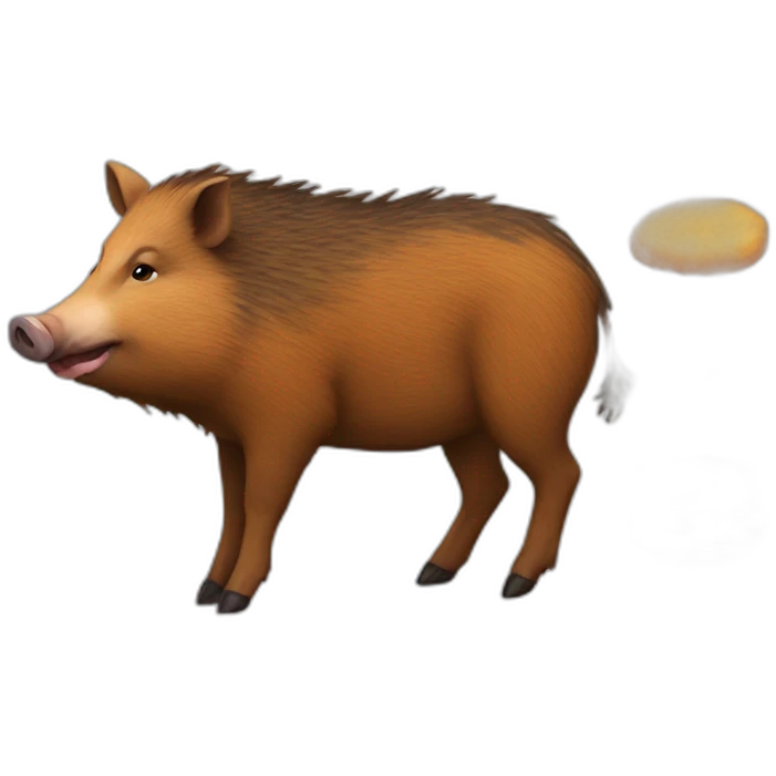 Wild boar eat chicken nuggets emoji