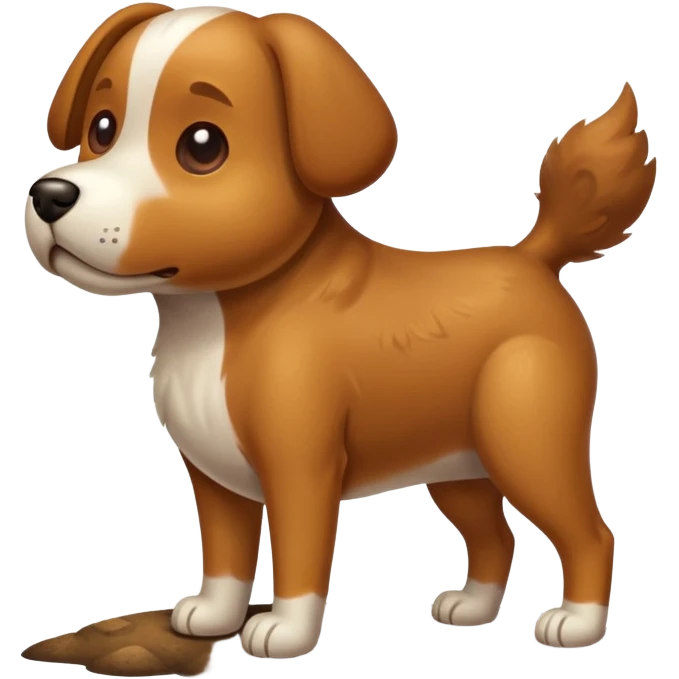 Dog pooping  emoji