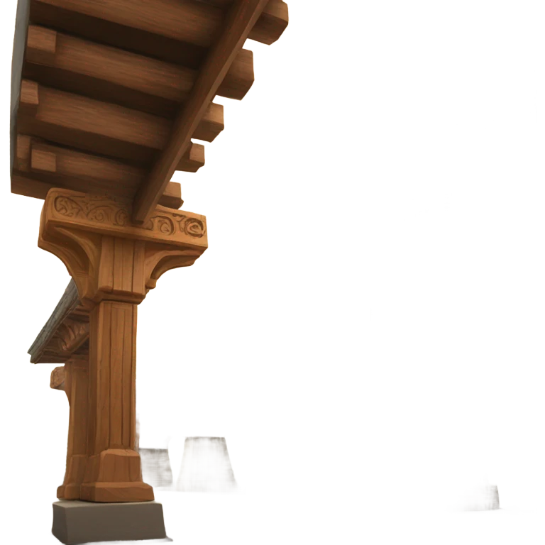 Ashram next to overpass highway  emoji