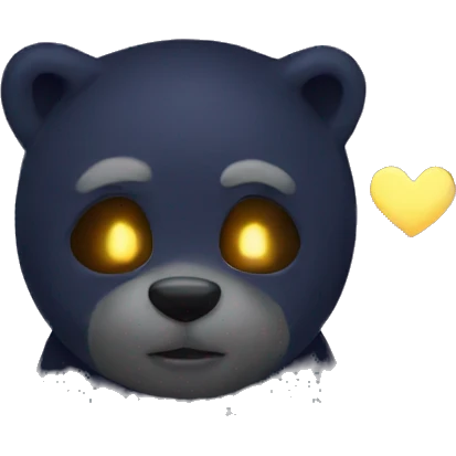 Night time emoji with love emoji