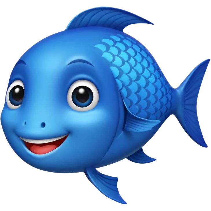 Create a dori fish emoji with a heart decoration on top. emoji