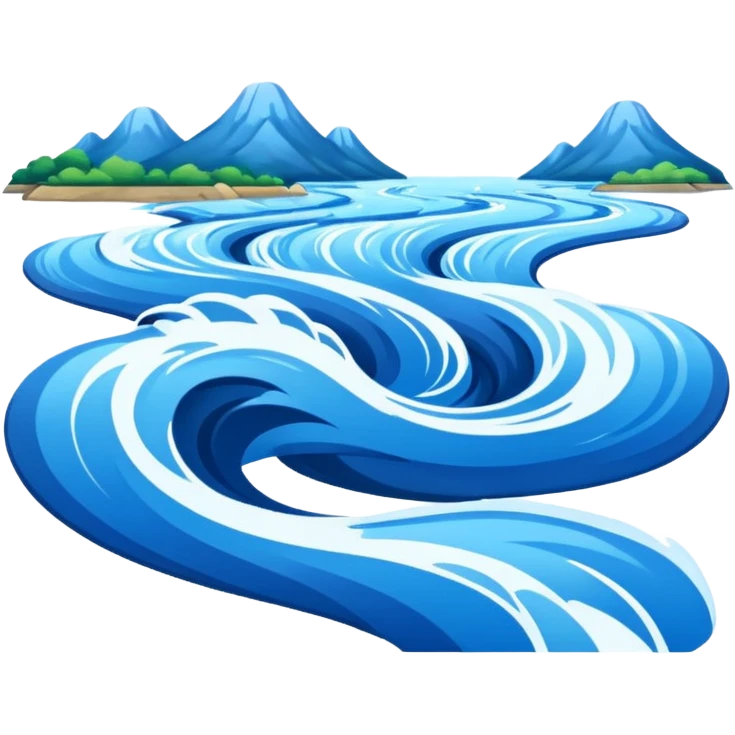 simple Hangang river, no border emoji