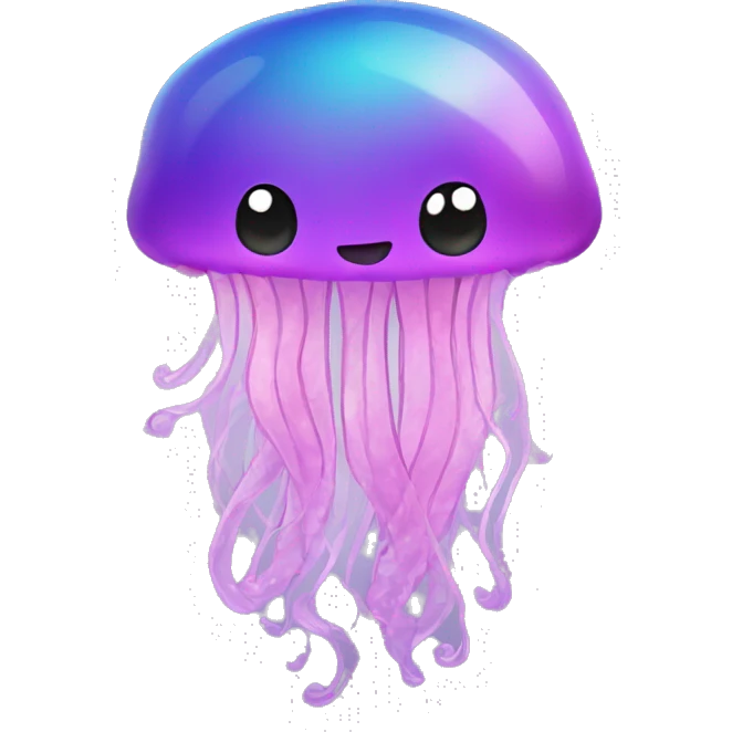 Jellyfish with hearths emoji