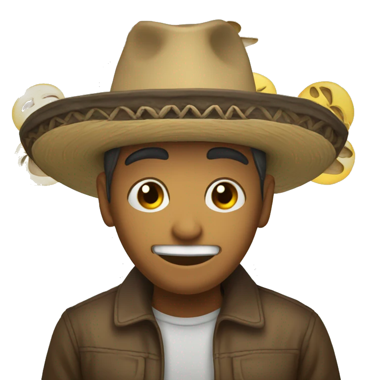 Una rata con un sombrero emoji
